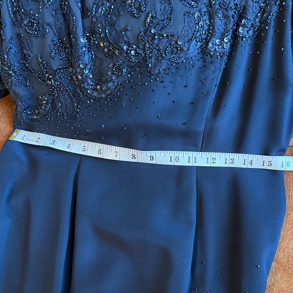 Mother of the Bride blue sequin gown. Only worn twice in the last 24 years. - Picture 6 of 15